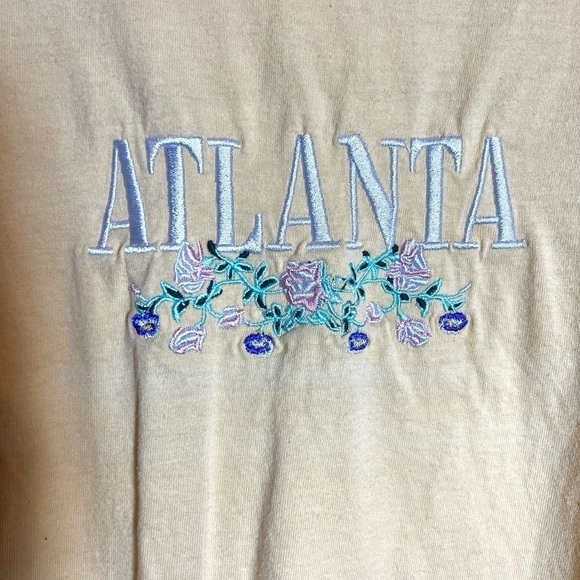 CLEAR-OUT VNTG Atlanta Beautifully Embroidered Tee - Picture 2 of 5